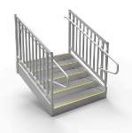 ADA Compliant Metal Steps