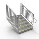 ADA Aluminum Stairs