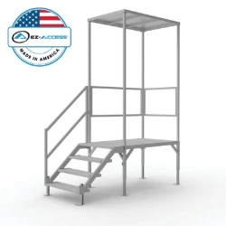 Fortress OSHA Steps with Canopy