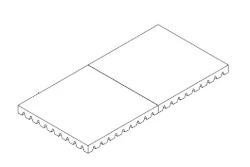 Pair of flat rubber risers