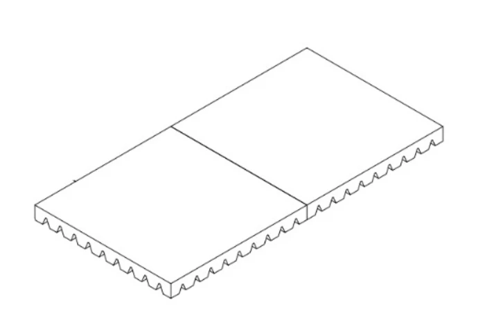Pair of flat rubber risers