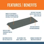 1.5 inch rubber ramp features