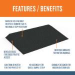 2.5 inch rubber ramp features