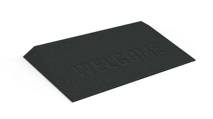 2.5 Inch Black Welcome Rubber Threshold Ramps
