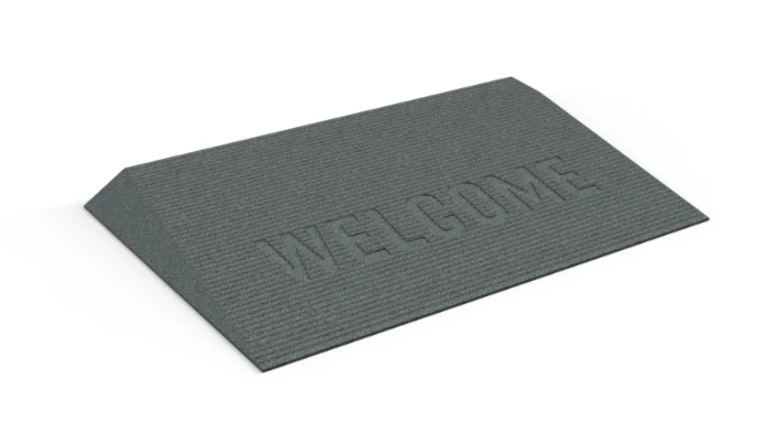 2.5 inch Grey Welcome Rubber Threshold Ramps