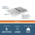 2 foot folding ramp dimensions