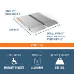 3  foot folding ramp dimensions