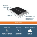 4 foot folding ramp dimensions
