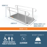 7 foot gateway ramps dimensions