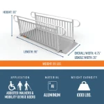 Picture of 8 Foot EZ-ACCESS® GATEWAY® 3G Ramps with Vertical Picket Handrails