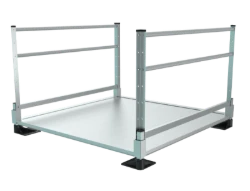 Low profile platform with support legs