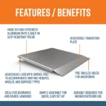 36 inch adjustable ramp features