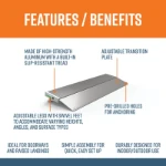 12 inch adjustable ramp Features