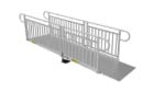 10 foot ramp with vertical picket handrails