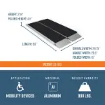5 Foot Suitcase Ramp dimensions