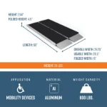 5 Foot Suitcase Ramp dimensions