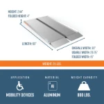5  Foot Suitcase Singlefold Ramp dimensions
