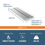 8 Foot Suitcase Singlefold Ramp specifications