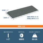 1.5 inch Gray Embossed Welcome Ramp Specifications